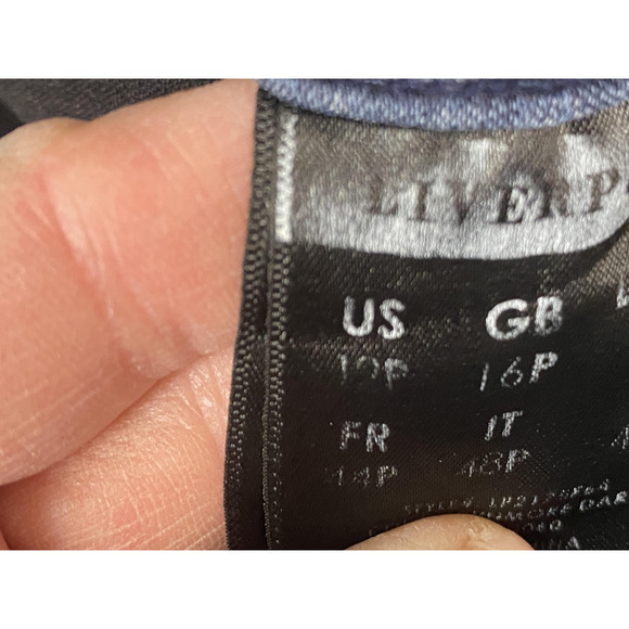 Liverpool Jeans Womens 12P Blue Pull-On Jegging Skinny Sienna Dark Wash 34x26 - Picture 15 of 16